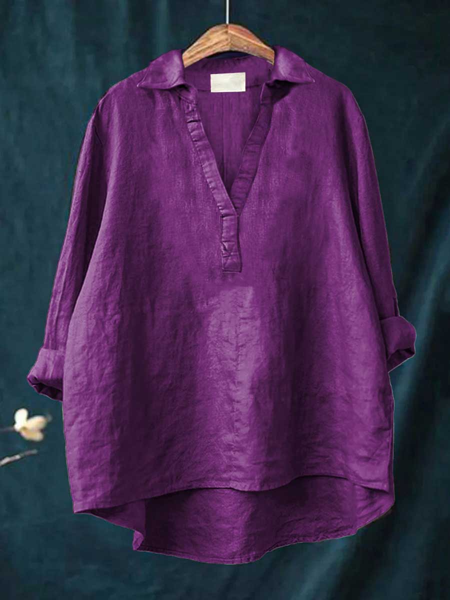 Andrea | Elegante Sommerbluse aus Leinen