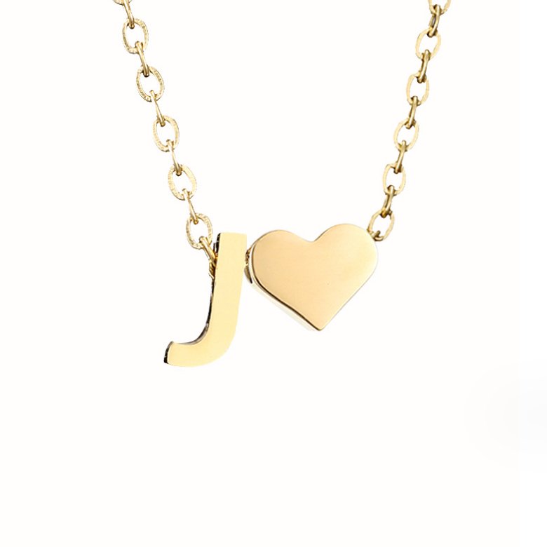 Collana con iniziale senza tempo e ciondolo a cuore