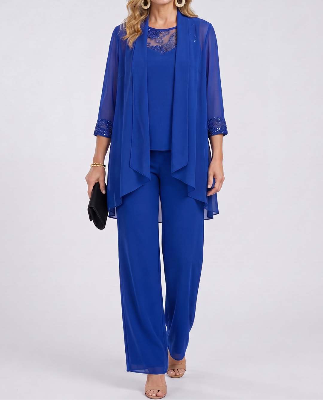 Eleanor™ | Fließende Jacke & Weite Hose Set