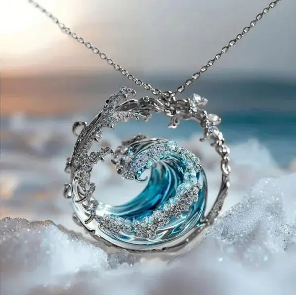 Collier avec pendentif « Promesse de l'océan »