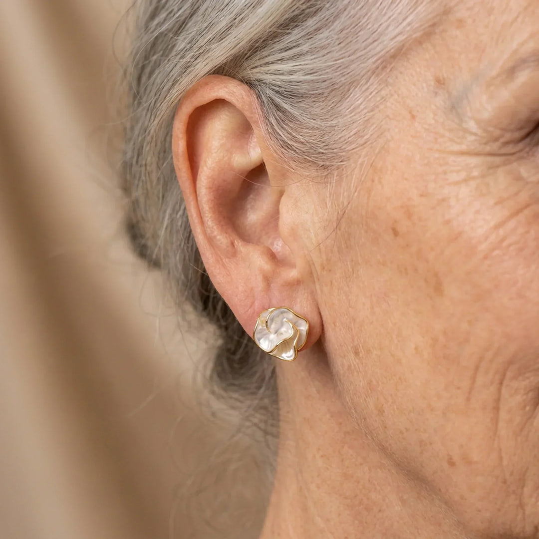 Boucles d'oreilles fleurs en perles