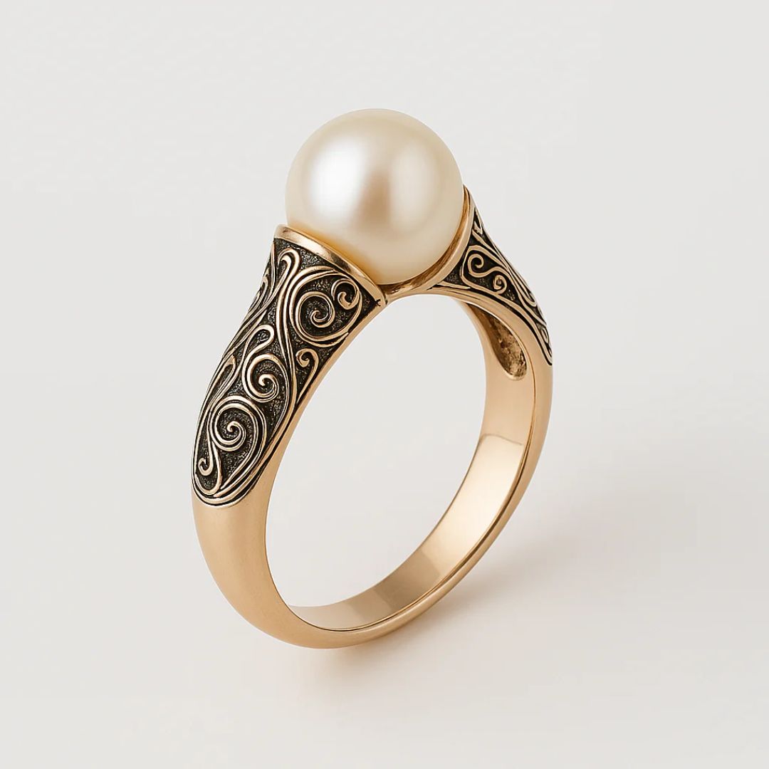 Vintage Perlen Goldring