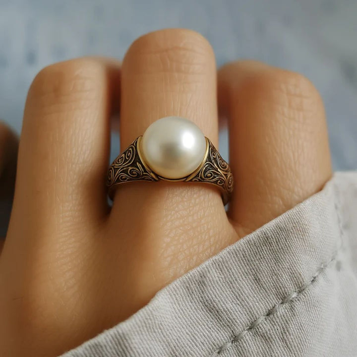 Vintage Perlen Goldring