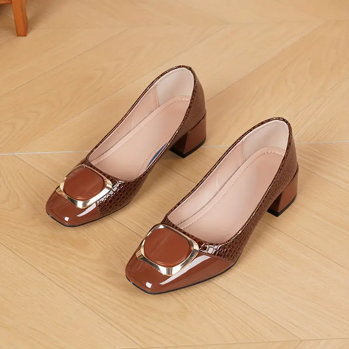 Monika | Escarpins en cuir à boucle