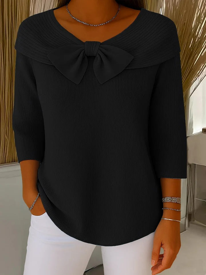 Trinidad | Maglione con fiocco e scollo rotondo