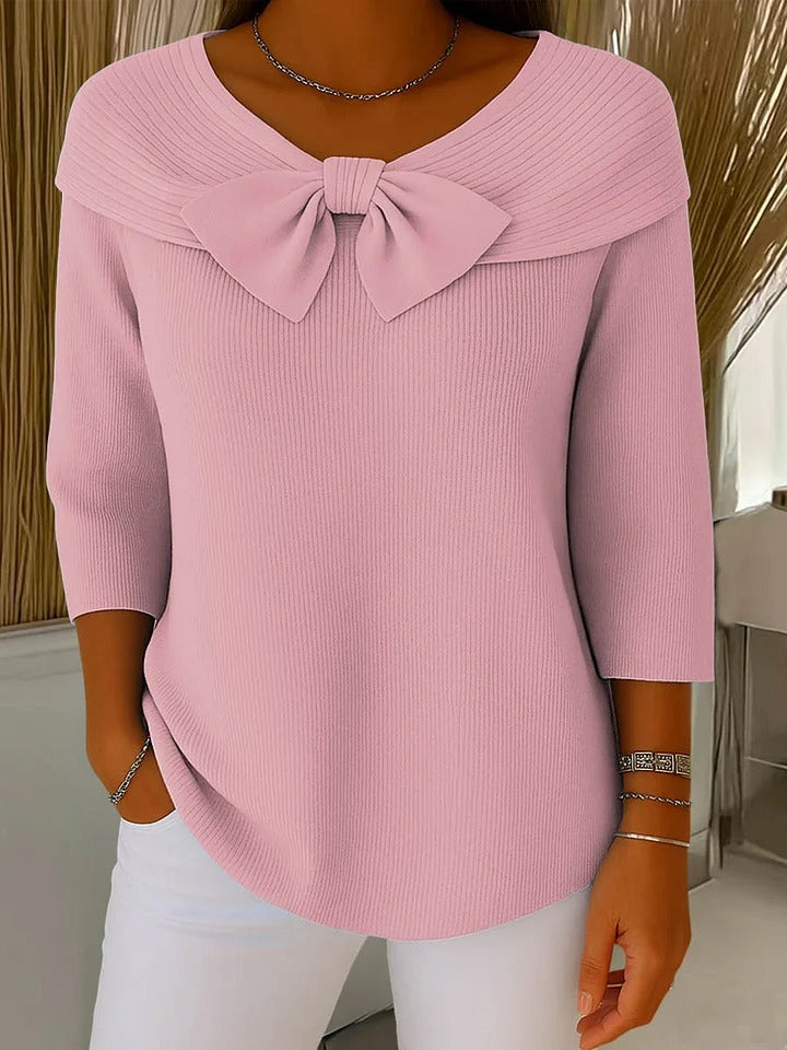 Trinidad | Maglione con fiocco e scollo rotondo