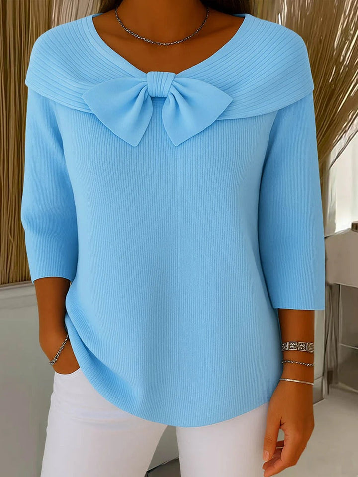 Trinidad | Maglione con fiocco e scollo rotondo