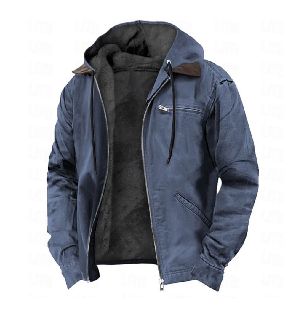 Isak™ | Warme Fleecegefütterte Kapuzen Vintage Jacke