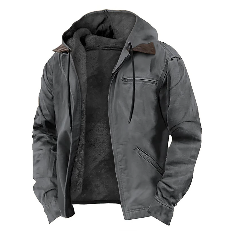 Isak™ | Warme Fleecegefütterte Kapuzen Vintage Jacke