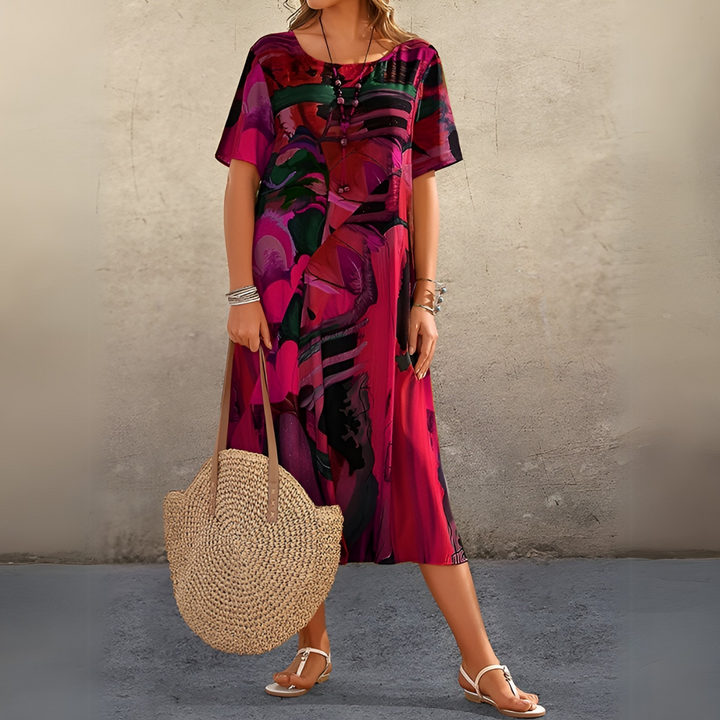 JOELLE | ABITO A FIORI DAL TAGLIO LEGGERO ED ELEGANTE