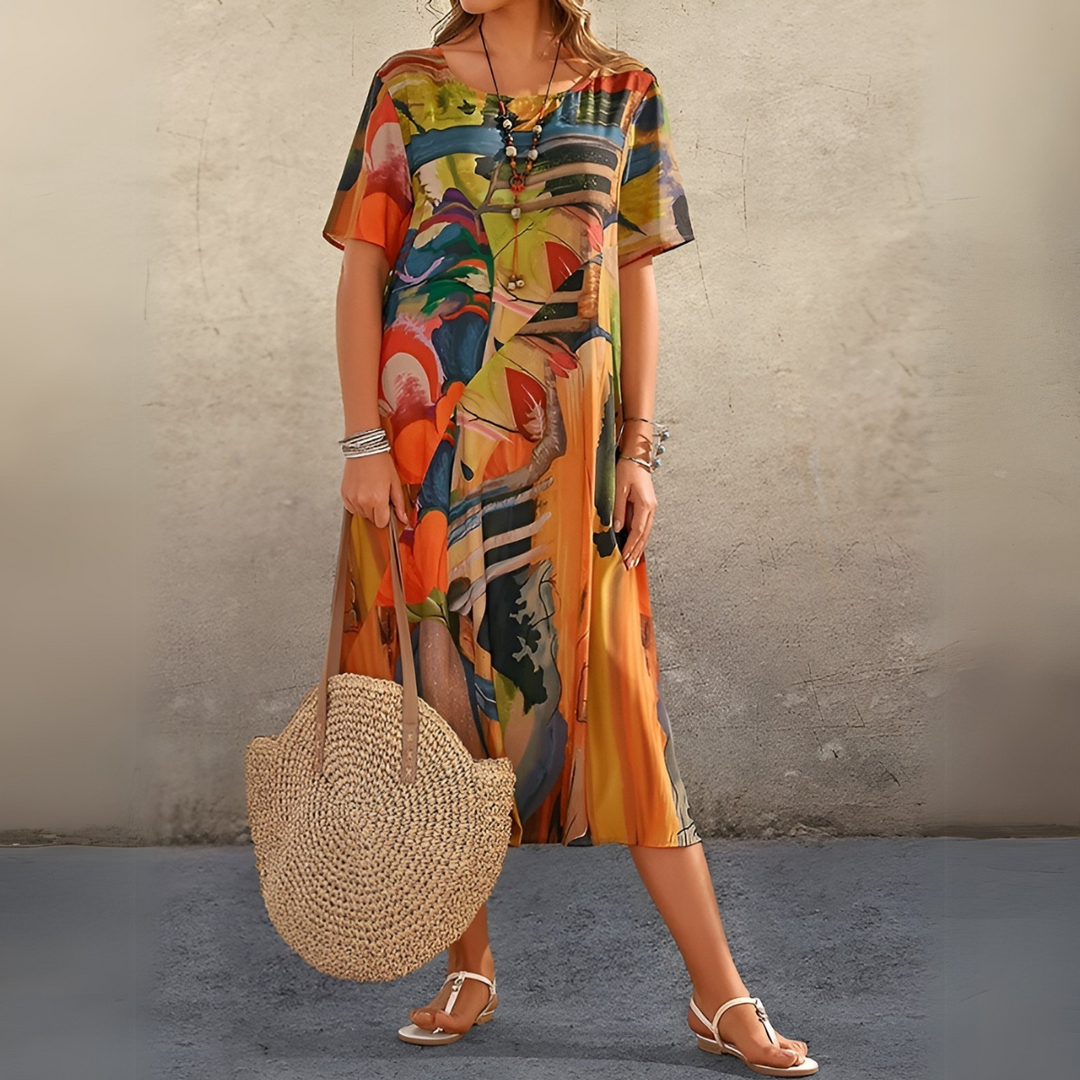 JOELLE | ABITO A FIORI DAL TAGLIO LEGGERO ED ELEGANTE