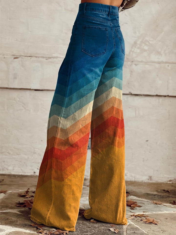 Léa - Elegante Retro-Zickzack-Hosen