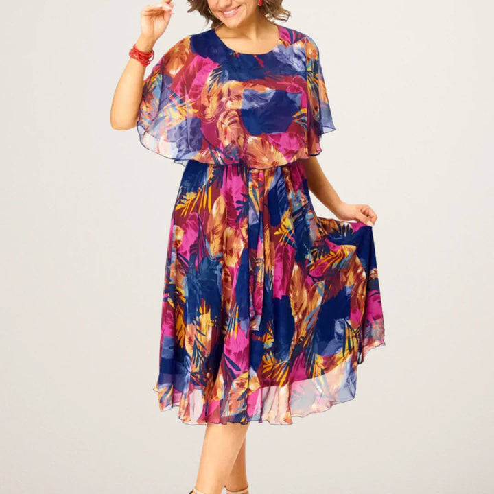 Yvonne - Elegante abito midi in stile kimono