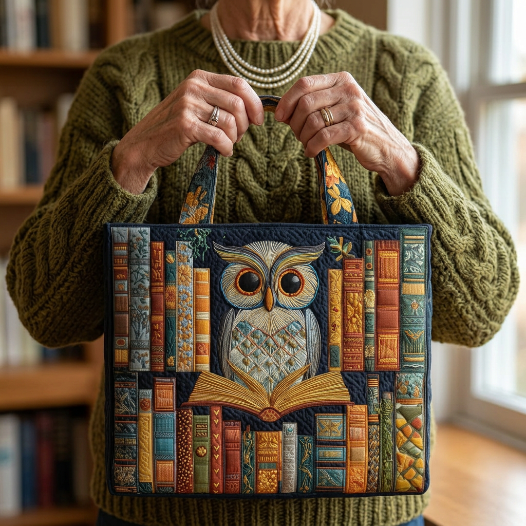 Helena – Handgefertigte Tote-Tasche mit Eulenmotiv