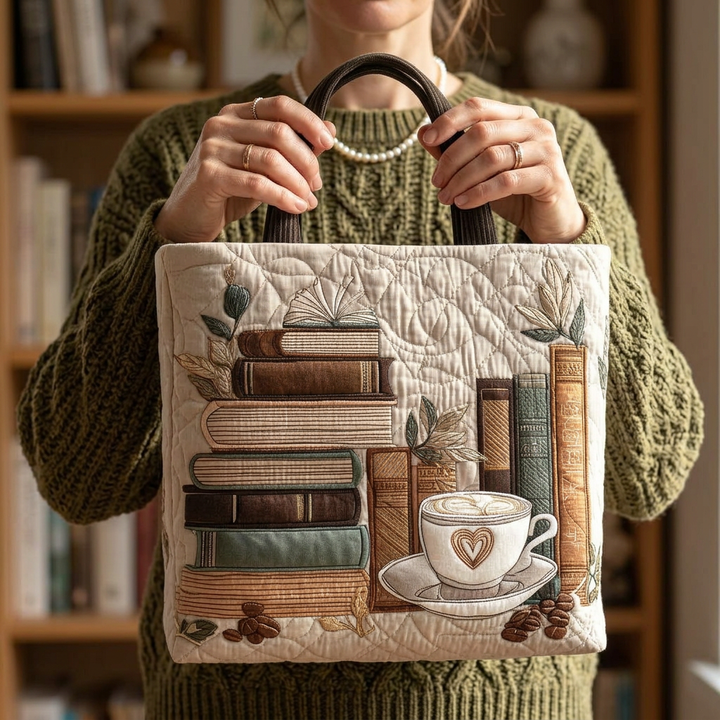 Margareta – Borsa imbottita con motivo a libri