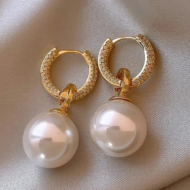Boucles d'oreilles en perles étincelantes