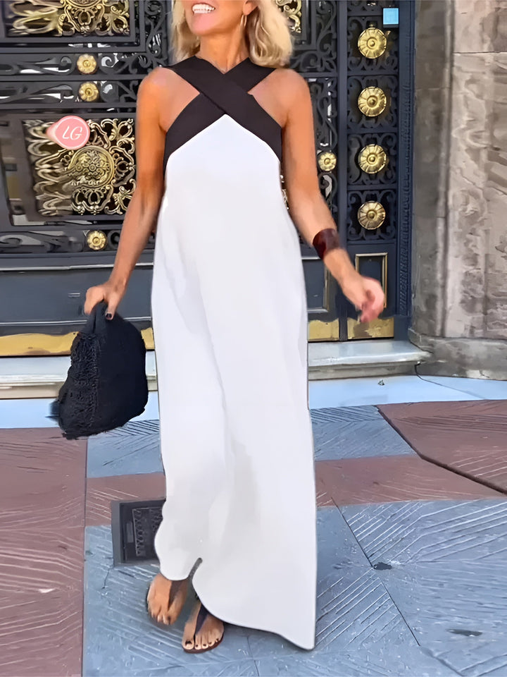 DELPHINE | KLEID MIT ÜBERLAPPENDEM AUSSCHNITT