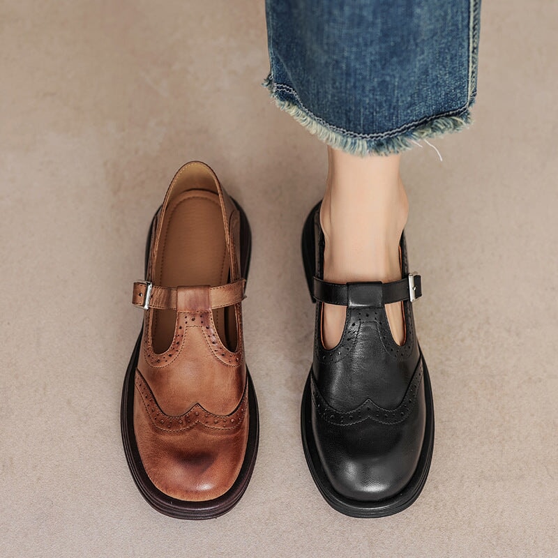 Mattea Mary Janes - Elegante scarpa in pelle