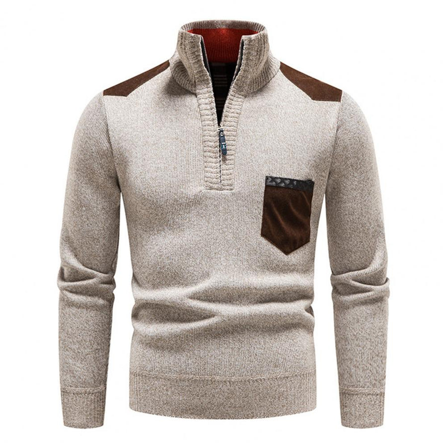 Pull-over en laine à fermeture éclair
