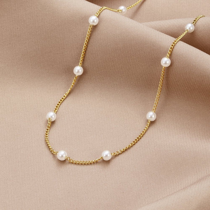 Senza tempo collana di perle d'oro