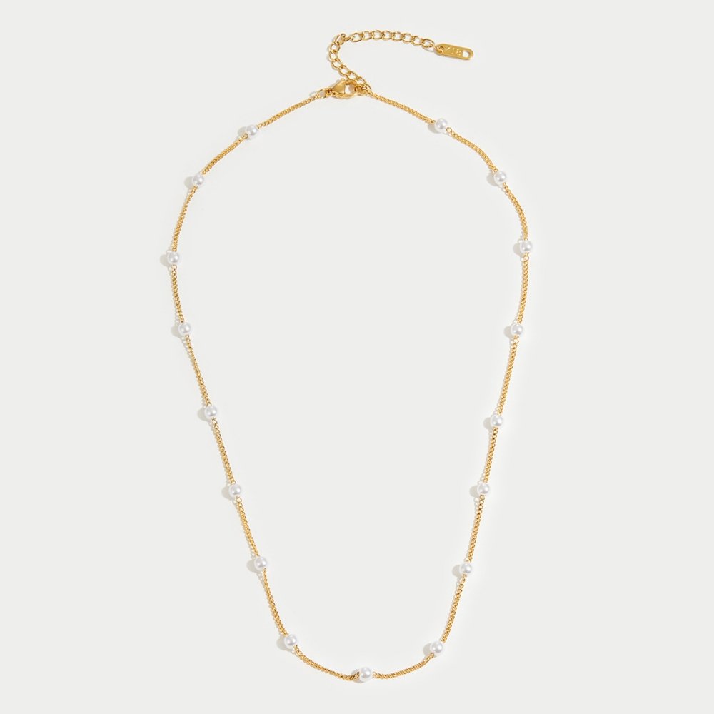 Senza tempo collana di perle d'oro