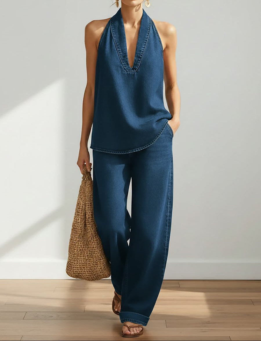 Ivy | Set gemellare denim effetto vintage lavaggio morbido