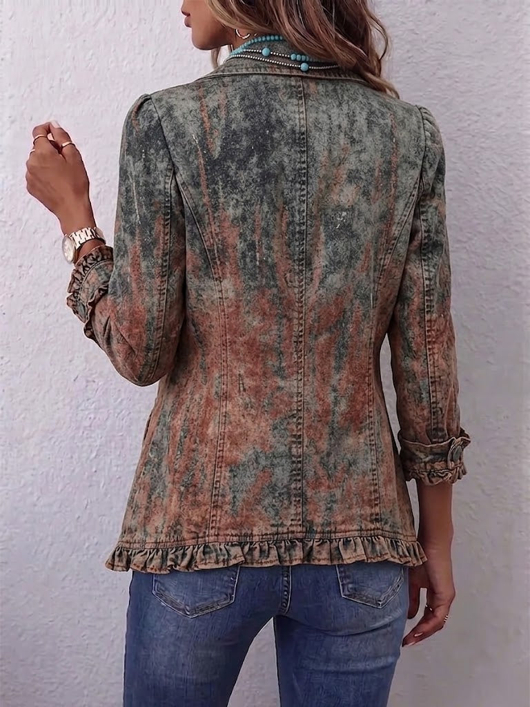 Benita | Veste de mi-saison texturée à volants
