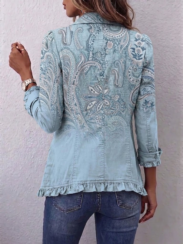 Remedios | Veste vintage en cachemire à volants