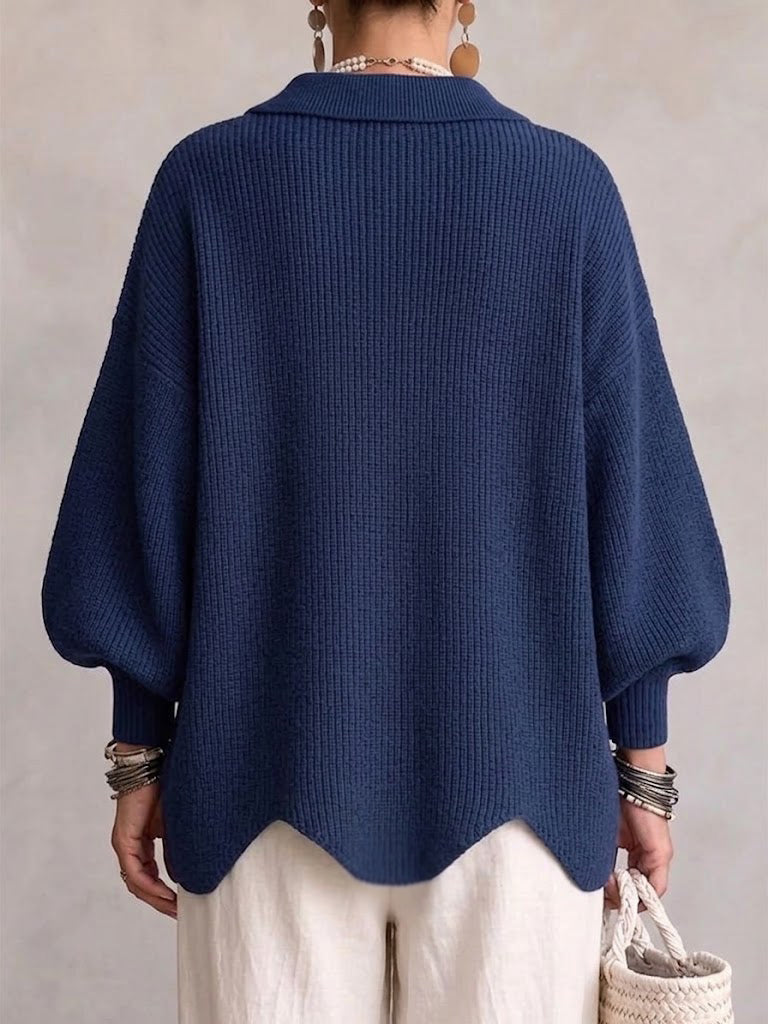 Karina - Cardigan oversize con colletto e bottoni