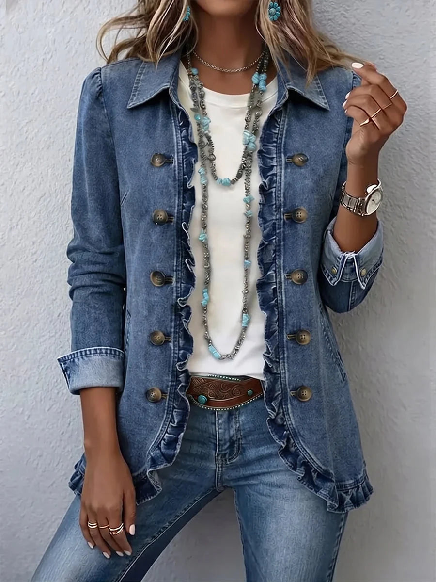 Hannah | Bestickte Jacke mit Volants