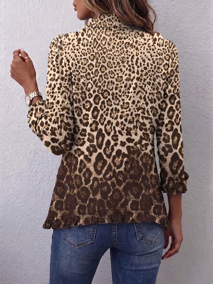 Nazaret | Giacca leopardata con volant