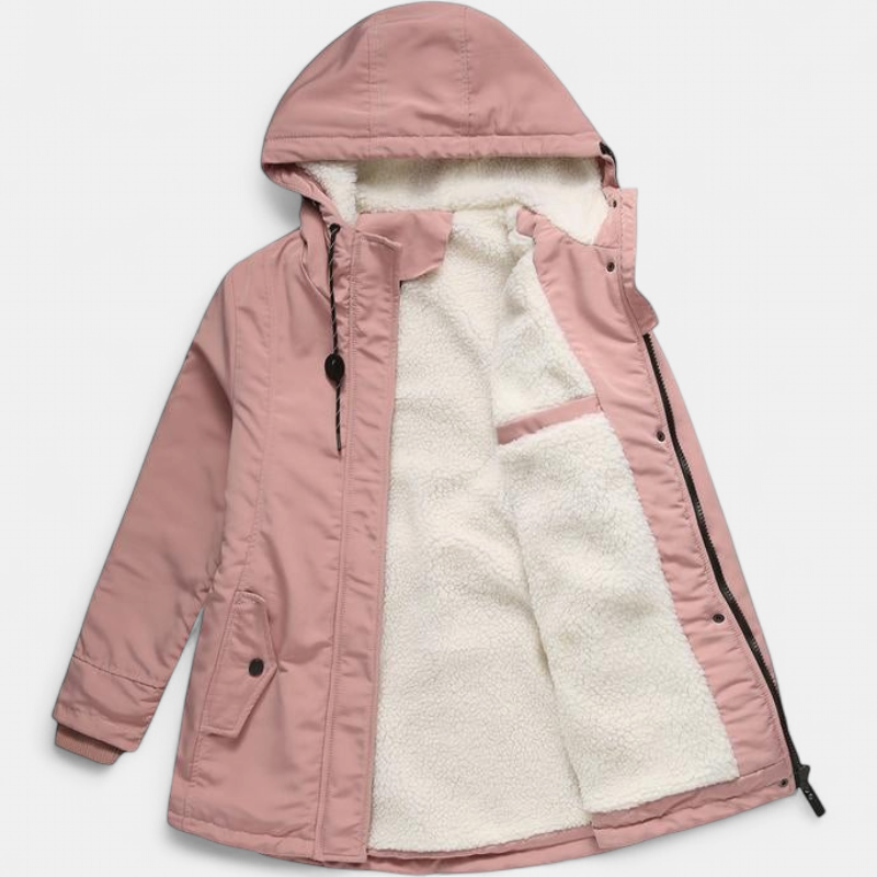 AMINA | Grosse veste d'hiver à capuche avec intérieur matelassé pour une chaleur hivernale