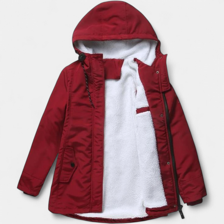 AMINA | Grosse veste d'hiver à capuche avec intérieur matelassé pour une chaleur hivernale