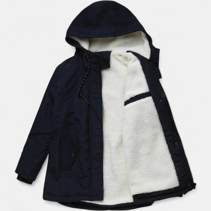AMINA | Grosse veste d'hiver à capuche avec intérieur matelassé pour une chaleur hivernale