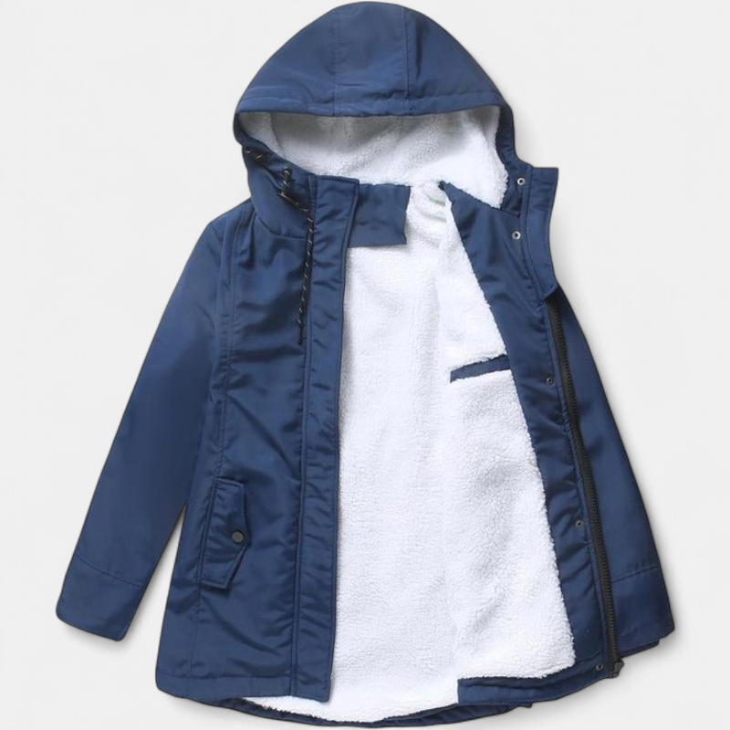 AMINA | Grosse veste d'hiver à capuche avec intérieur matelassé pour une chaleur hivernale