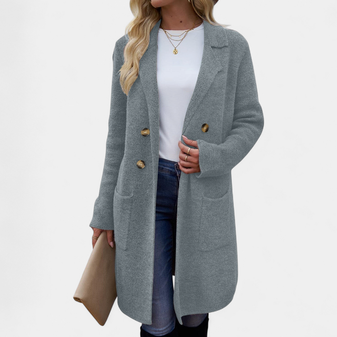 ZAHEKA | Robe midi décontractée à manches longues