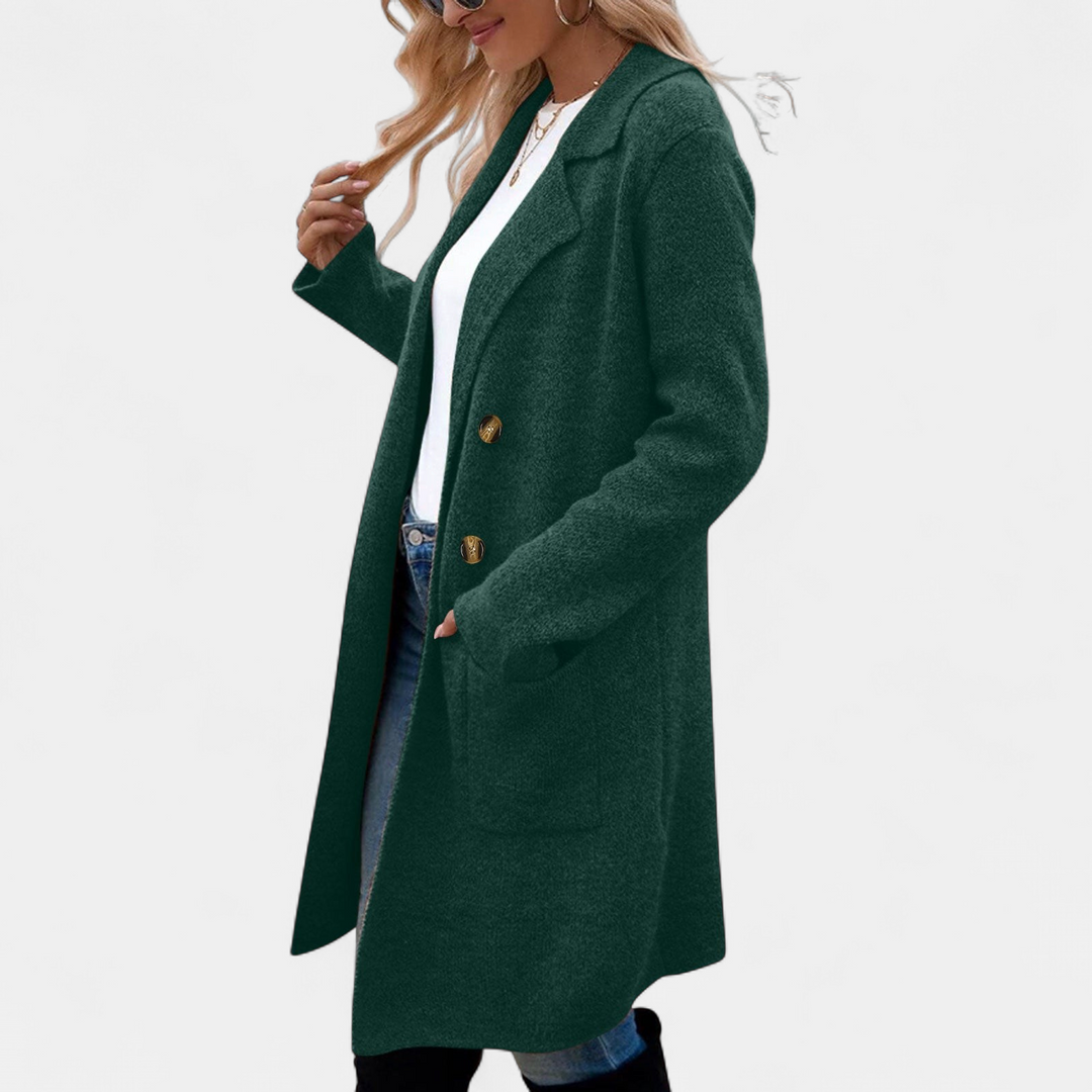 ZAHEKA | Robe midi décontractée à manches longues