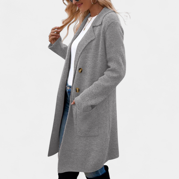 ZAHEKA | Robe midi décontractée à manches longues
