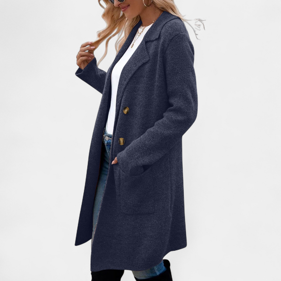 ZAHEKA | Robe midi décontractée à manches longues