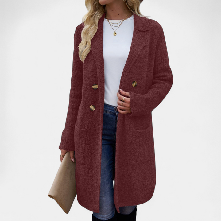 ZAHEKA | Robe midi décontractée à manches longues