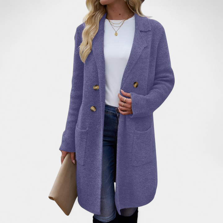 ZAHEKA | Robe midi décontractée à manches longues