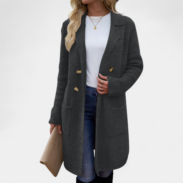 ZAHEKA | Robe midi décontractée à manches longues