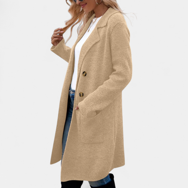 ZAHEKA | Robe midi décontractée à manches longues