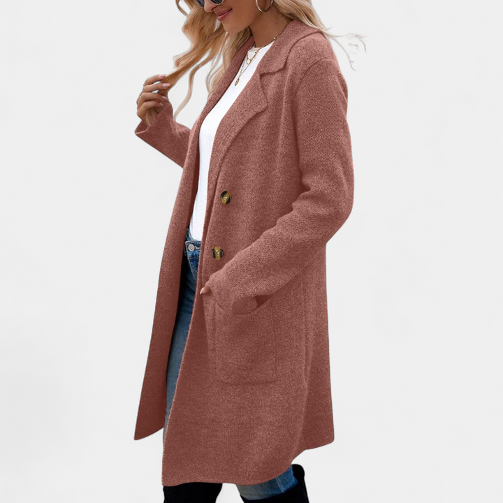 ZAHEKA | Robe midi décontractée à manches longues