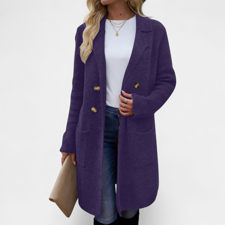ZAHEKA | Robe midi décontractée à manches longues