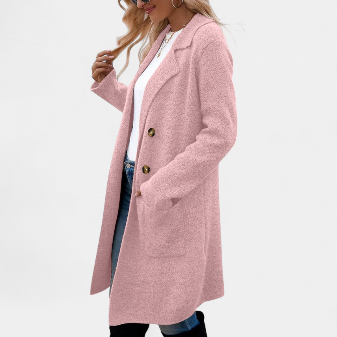 ZAHEKA | Robe midi décontractée à manches longues