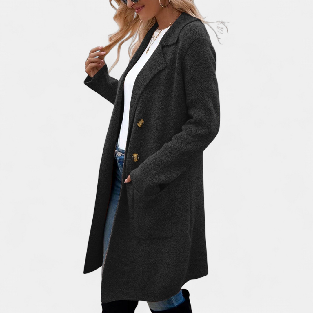 ZAHEKA | Robe midi décontractée à manches longues