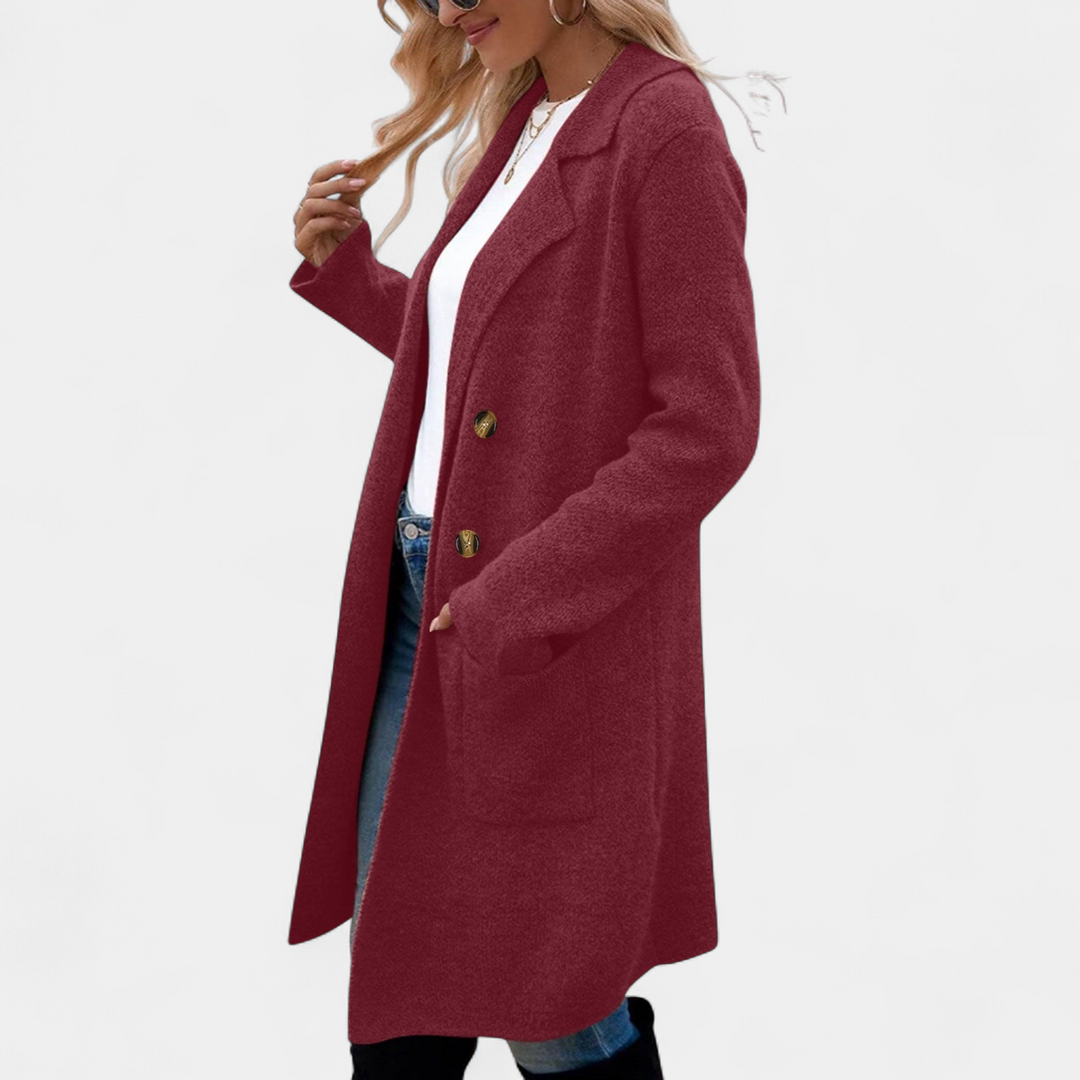 ZAHEKA | Robe midi décontractée à manches longues