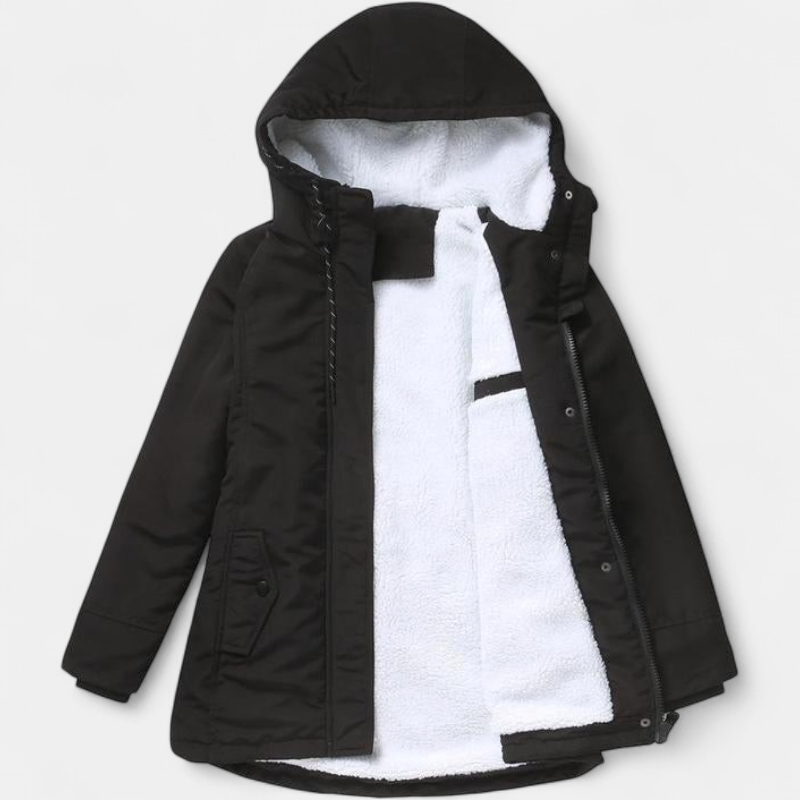 AMINA | Grosse veste d'hiver à capuche avec intérieur matelassé pour une chaleur hivernale