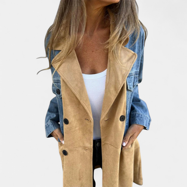 ELORA | Trench in denim bicolore